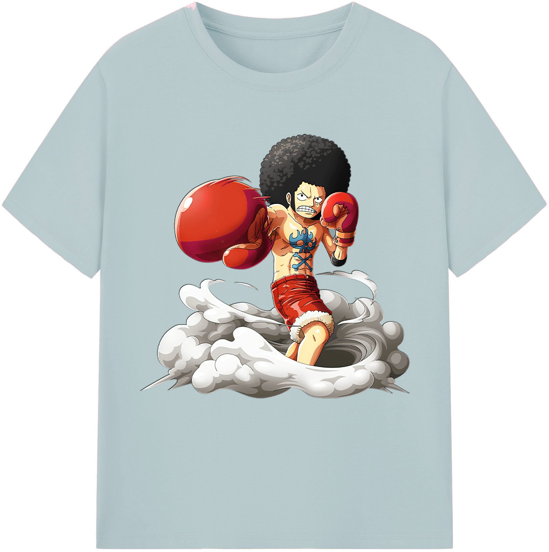 ワンピース モンキー・D・ルフィ ONE PIECE Monkey D. Luffy 綿100％半袖Tシャツ（フロントプリント）
